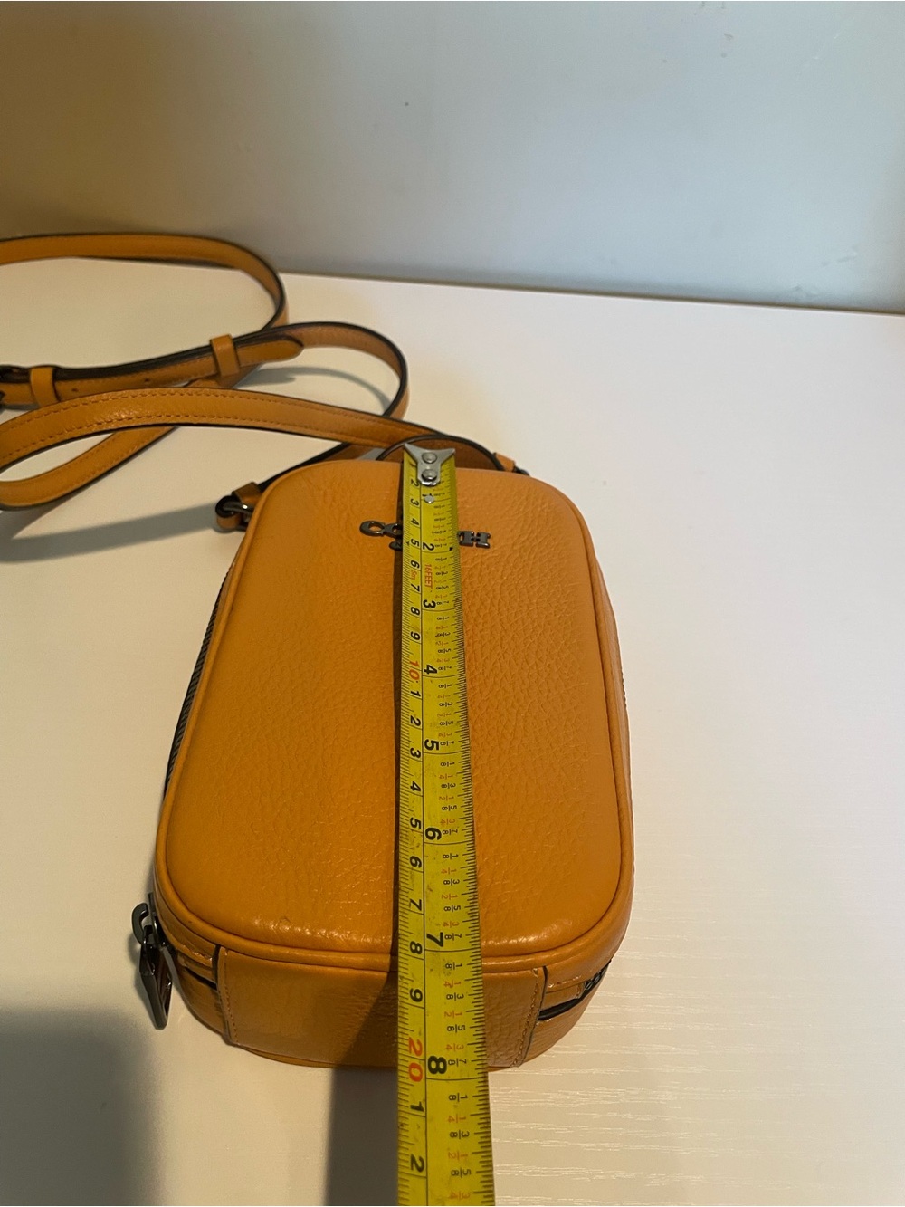 Coach Eva crossboty Bag Pebble Leather Mustard - Picture 4 of 8